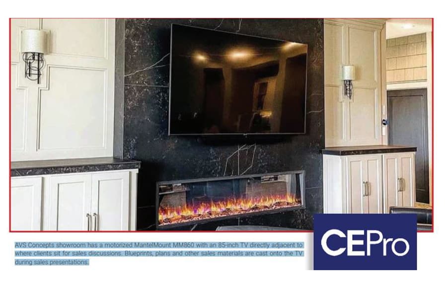 MantelMount:Integrator Finds Ingenious Way to Sell Over-Fireplace TVs